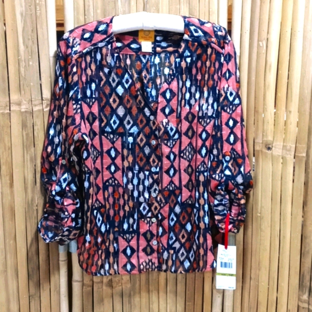 NWT Ruby Rd. Sheet Blouse 14P